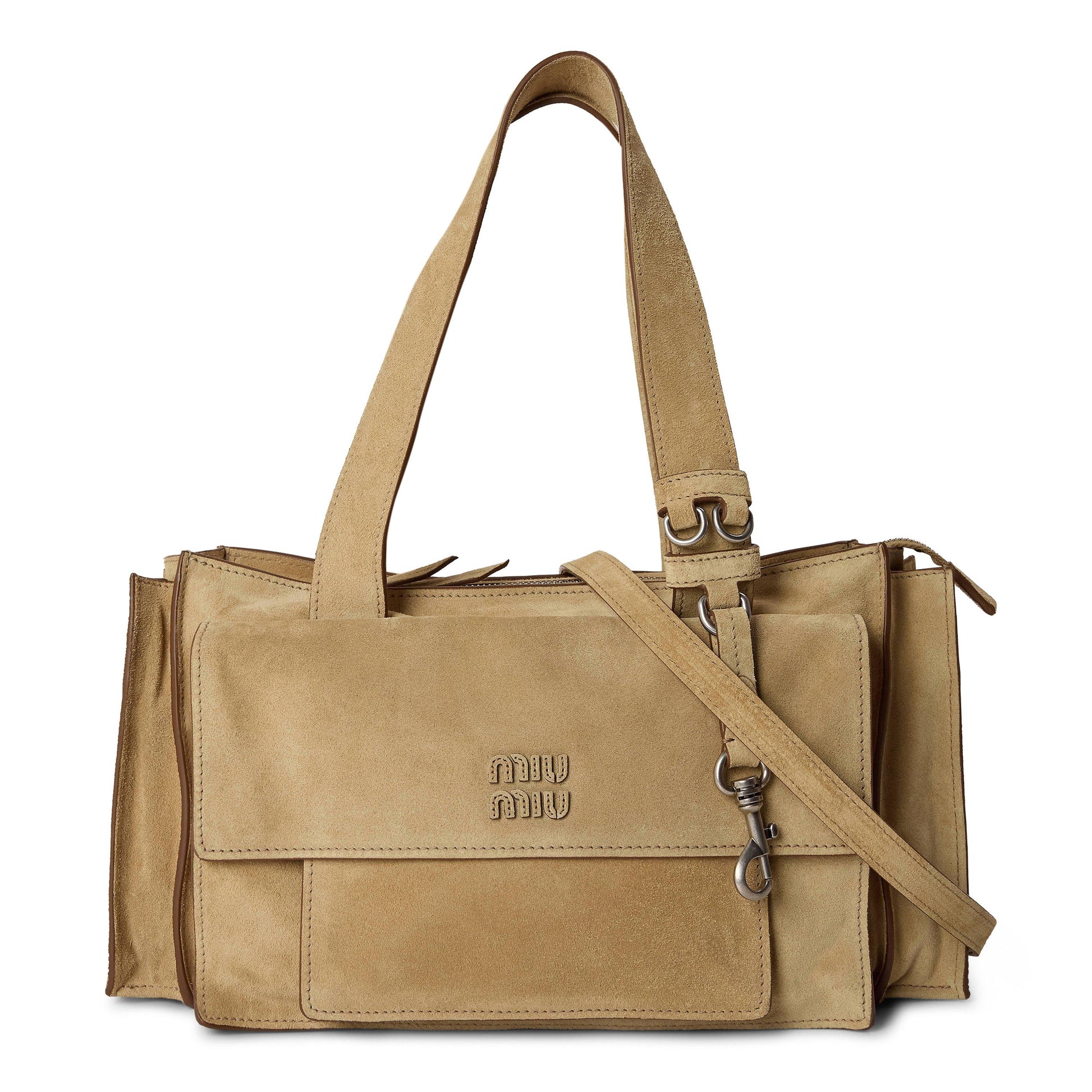 Miu Miu Women's Utilitaire Suede Shoulder Bag