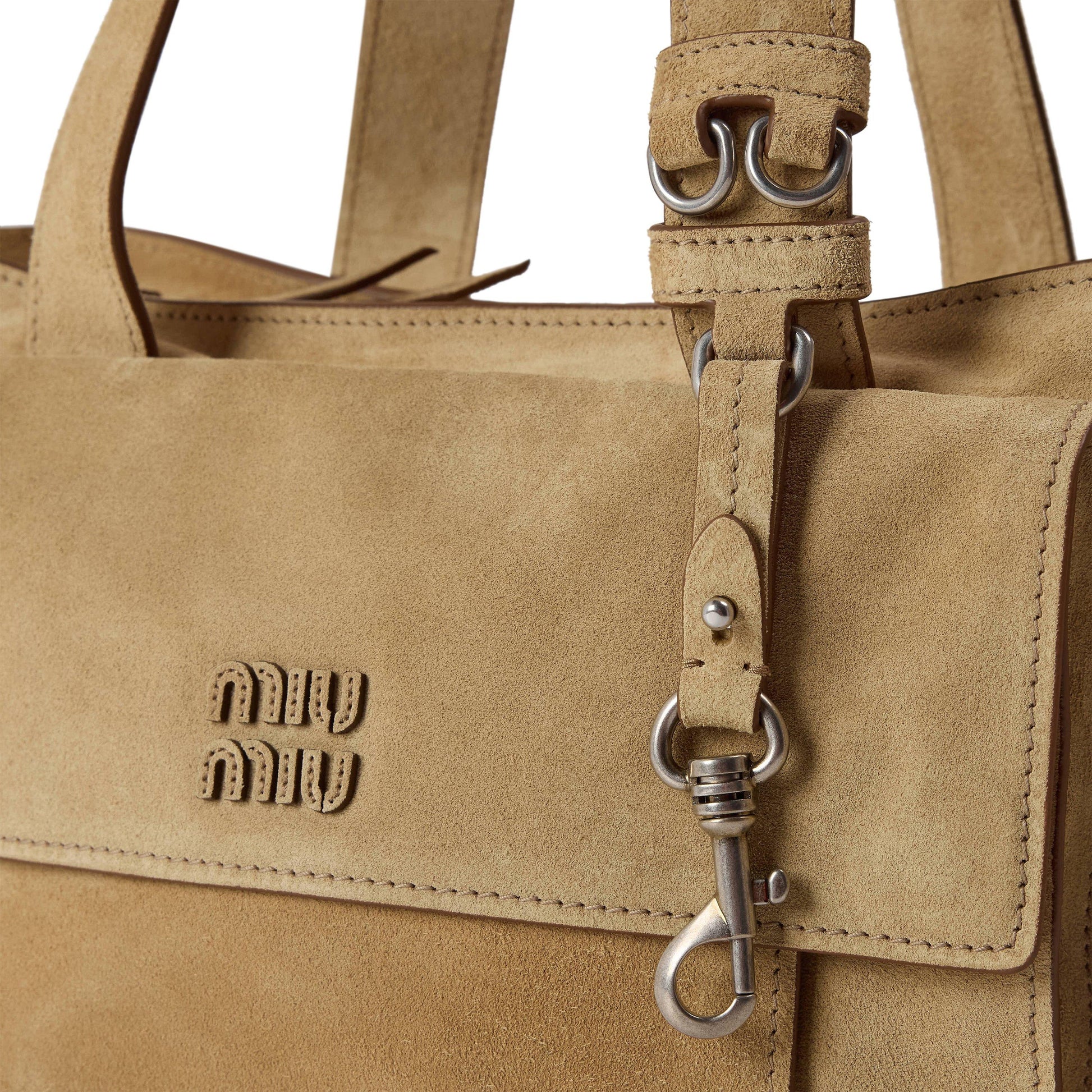 Miu Miu Women's Utilitaire Suede Shoulder Bag