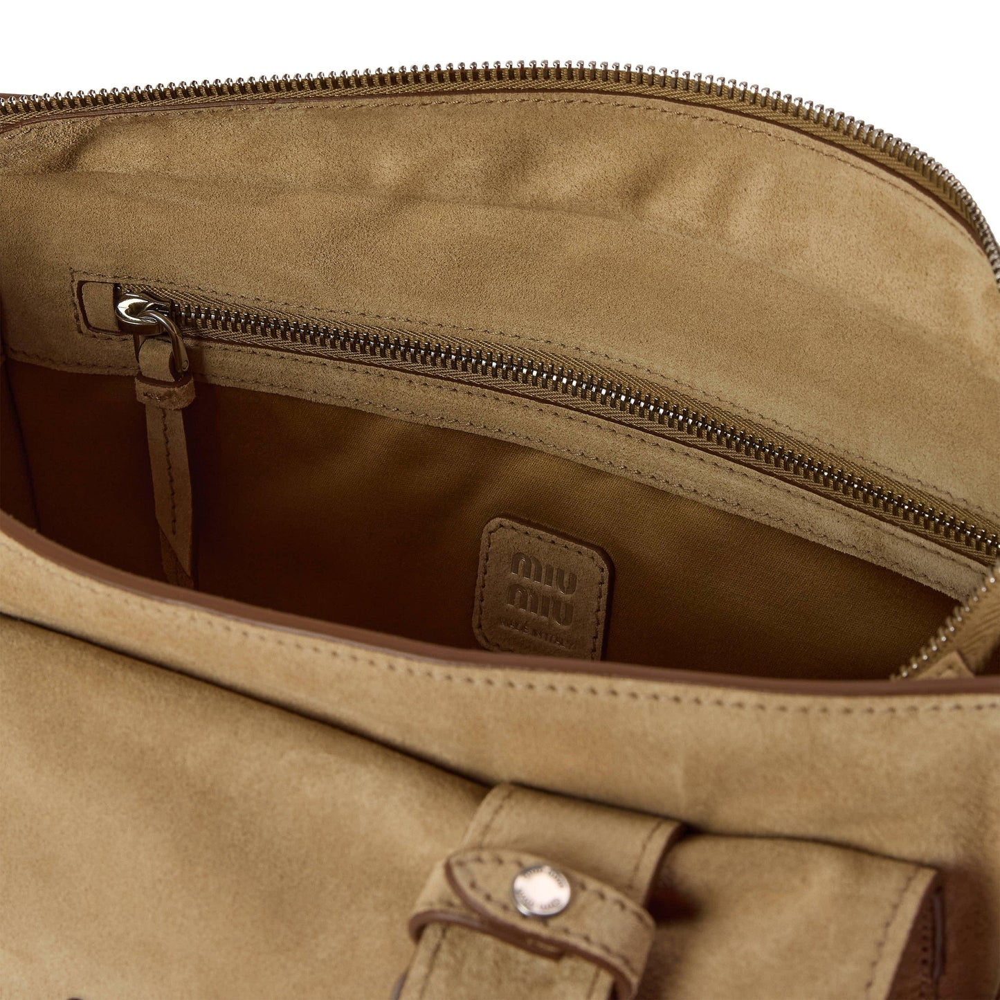 Miu Miu Women's Utilitaire Suede Shoulder Bag