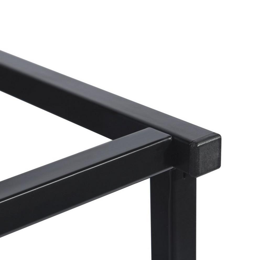 RICKY Black and Wooden Coffee Table Set of 3