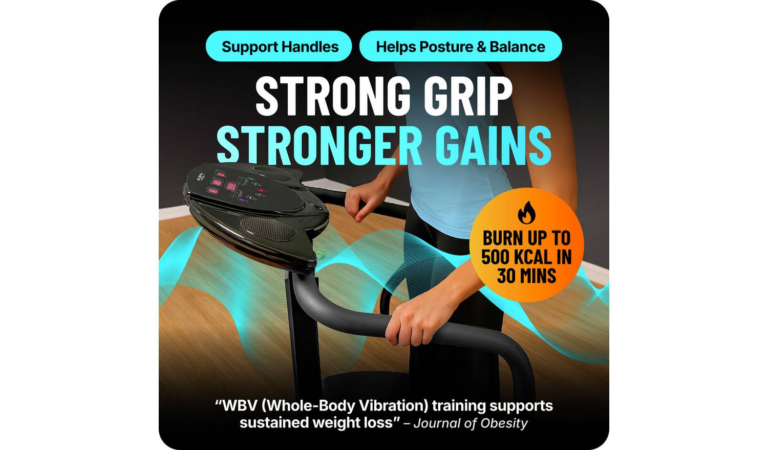 Bluefin Fitness Pro Vibration Plate - Black