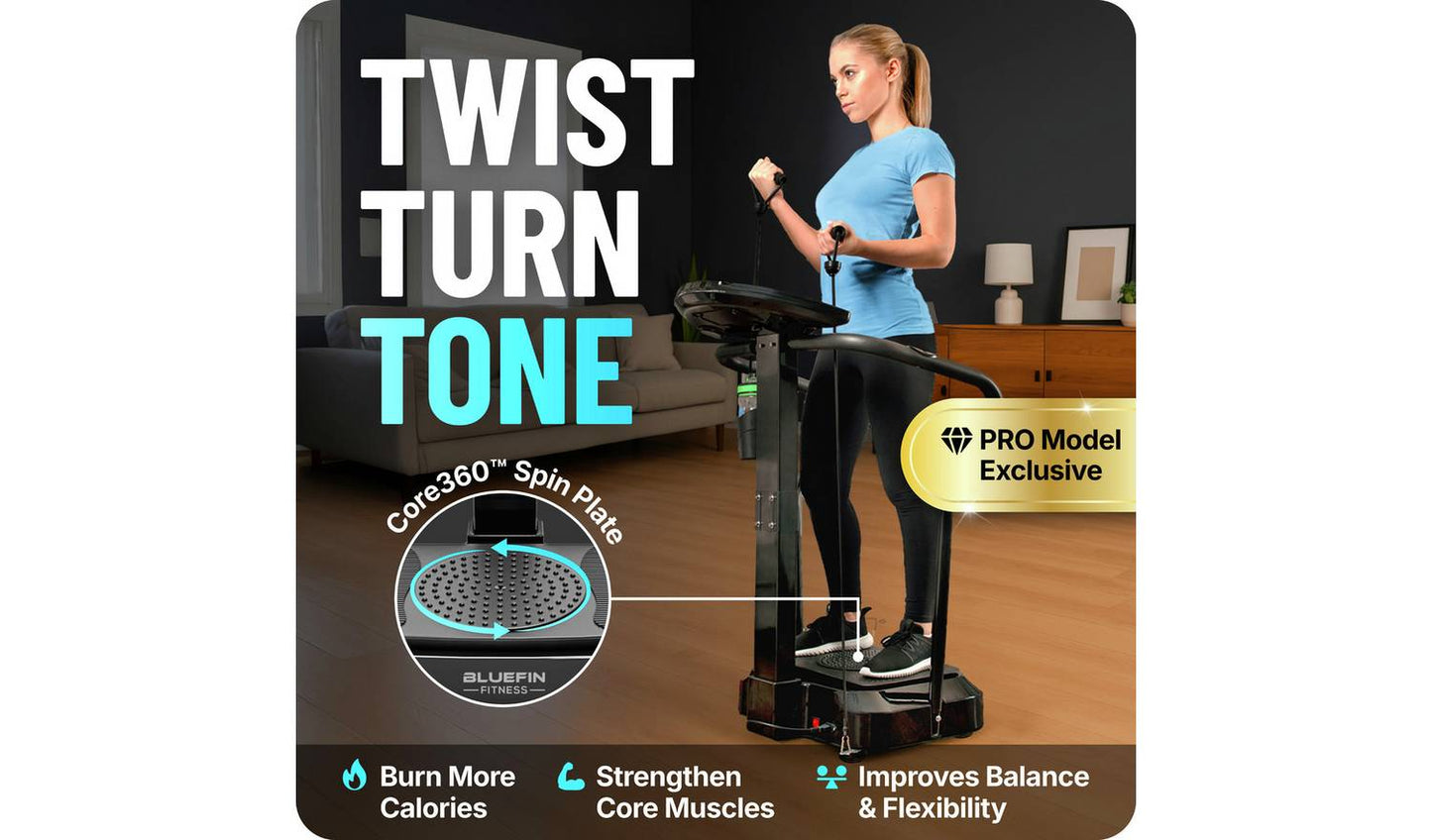 Bluefin Fitness Pro Vibration Plate - Black