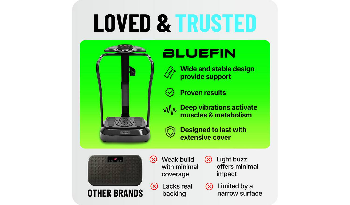 Bluefin Fitness Pro Vibration Plate - Black