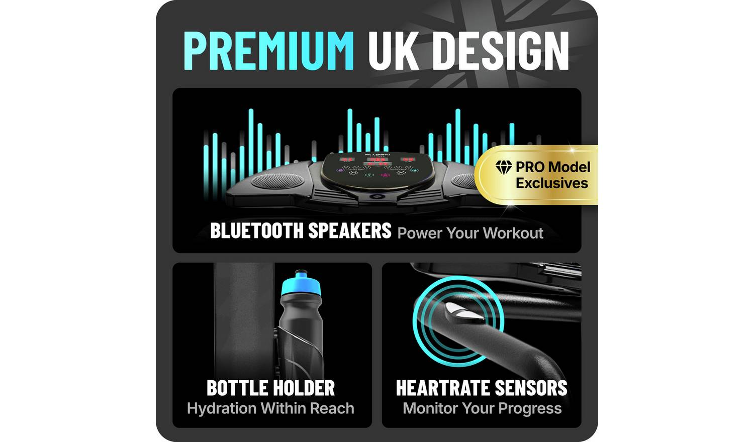 Bluefin Fitness Pro Vibration Plate - Black