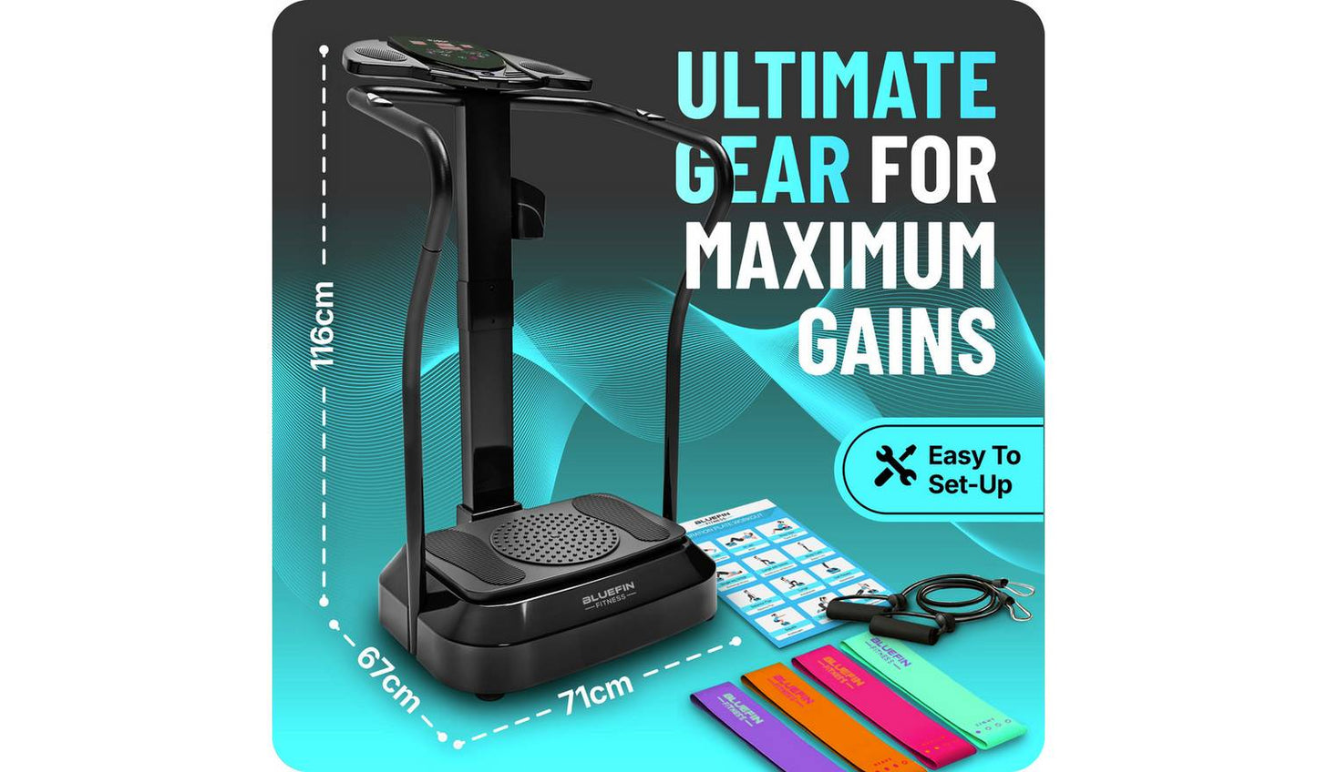 Bluefin Fitness Pro Vibration Plate - Black