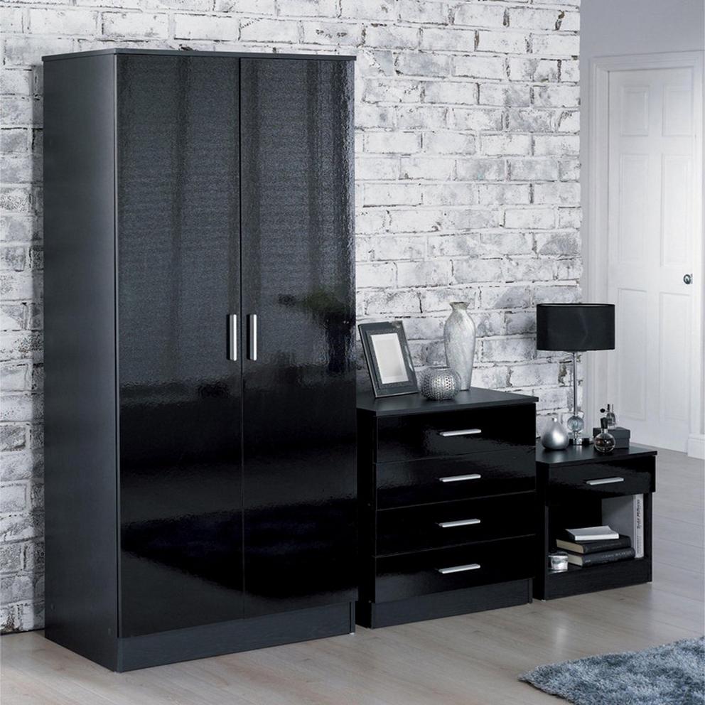 Carleton 3 Piece Gloss Bedroom Set