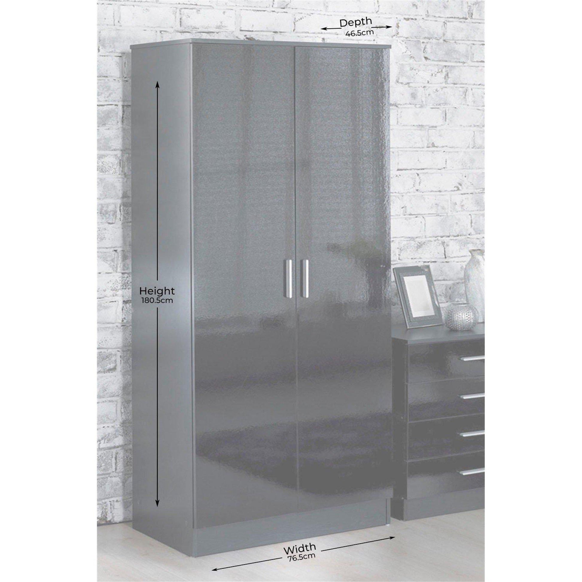 Carleton 3 Piece Gloss Bedroom Set