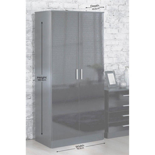 Carleton 3 Piece Gloss Bedroom Set
