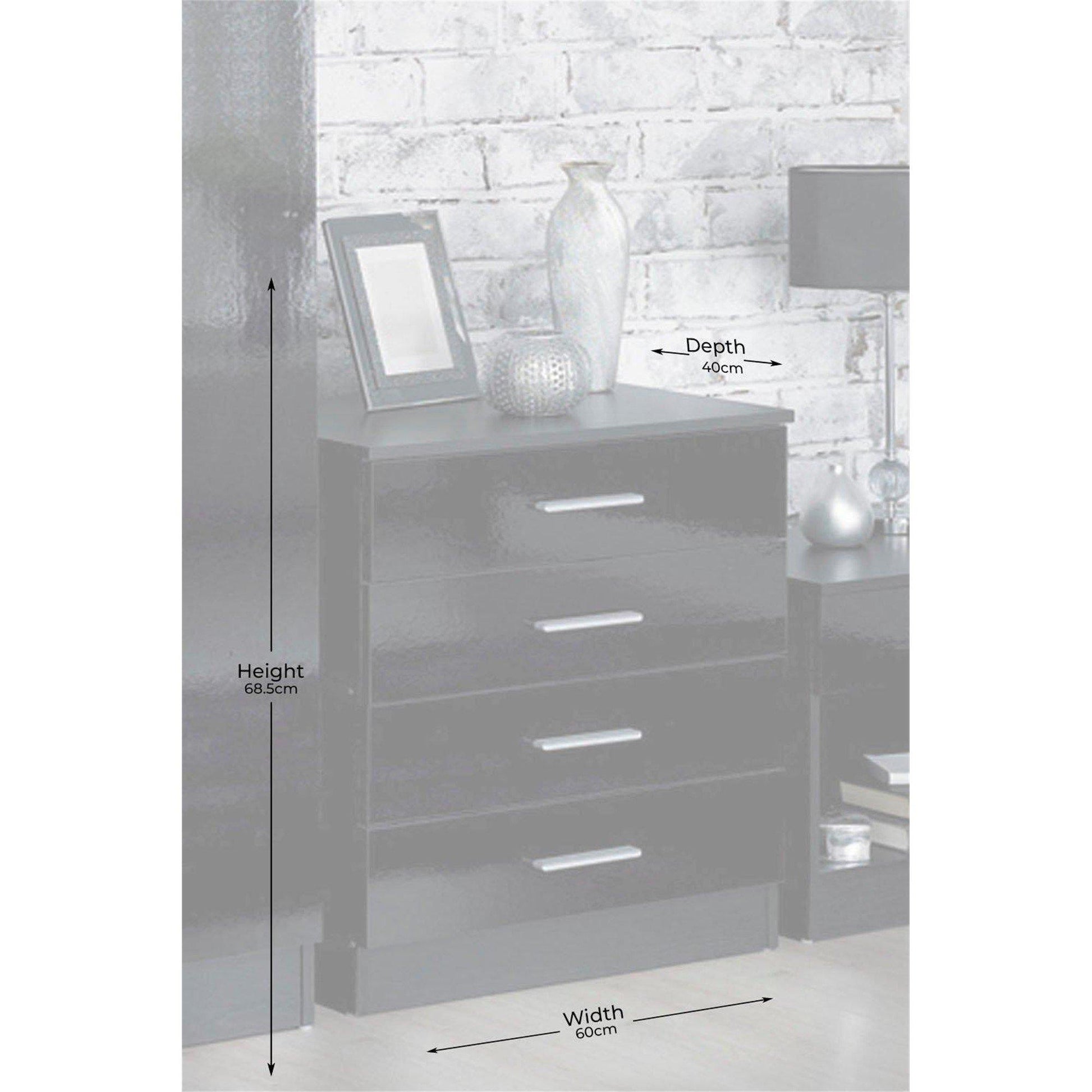 Carleton 3 Piece Gloss Bedroom Set