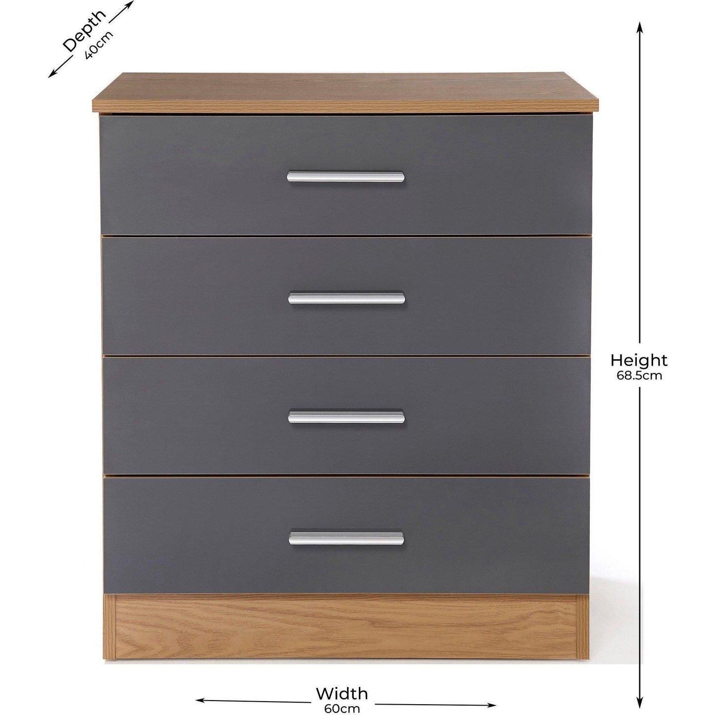 Homelife Carleton 4 Piece Gloss Bedroom Set