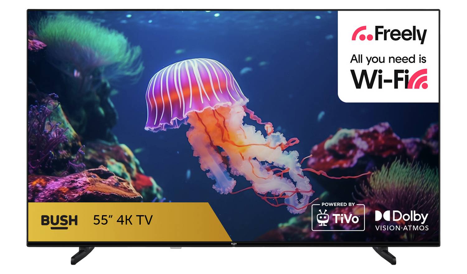 Bush 55 Inch 55UT24SB Smart 4K UHD HDR LED TiVo Freely TV