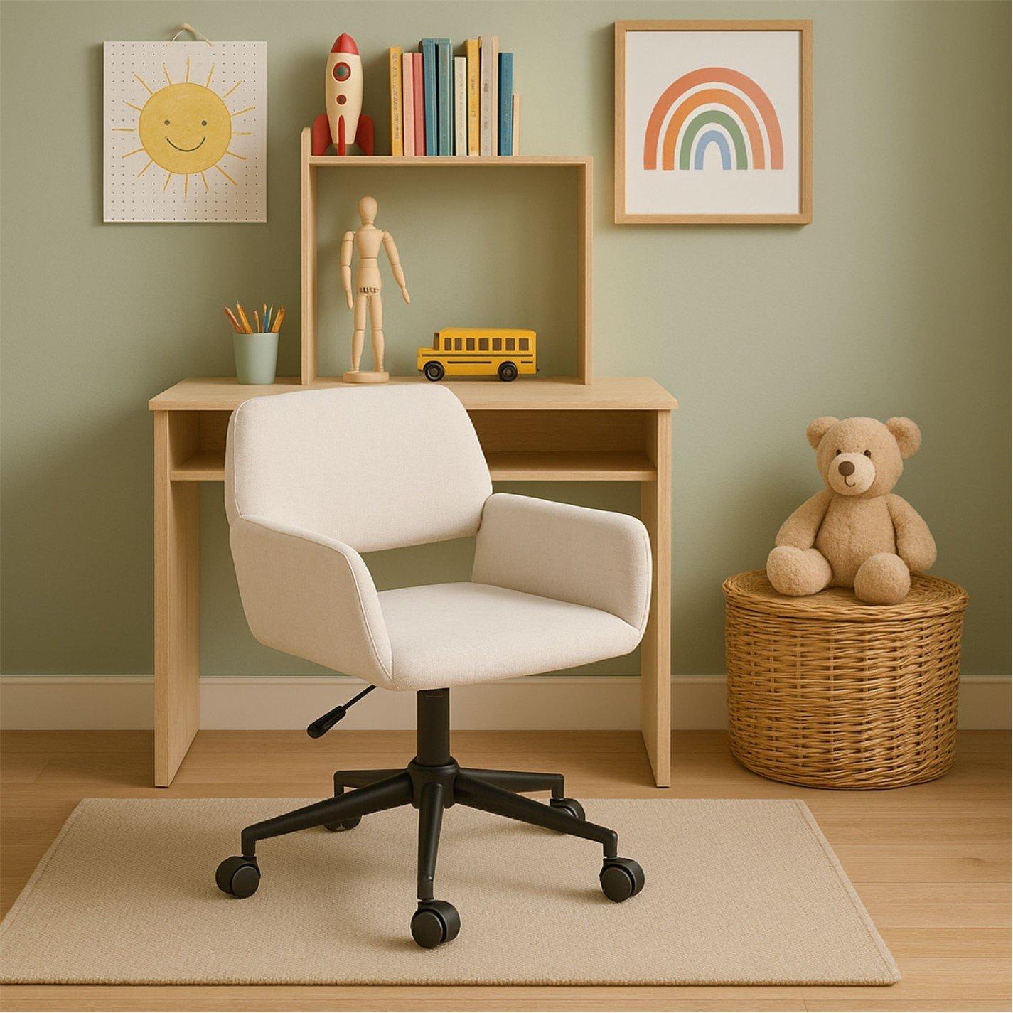 Jack Wills Chair Fabric Height Adjustable Swivel Chair Ergonomic Office Chair with Armrest