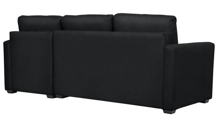 Habitat Reagan RH Faux Leather Storage Sofa Bed - Black
