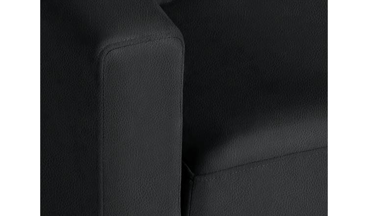 Habitat Reagan RH Faux Leather Storage Sofa Bed - Black
