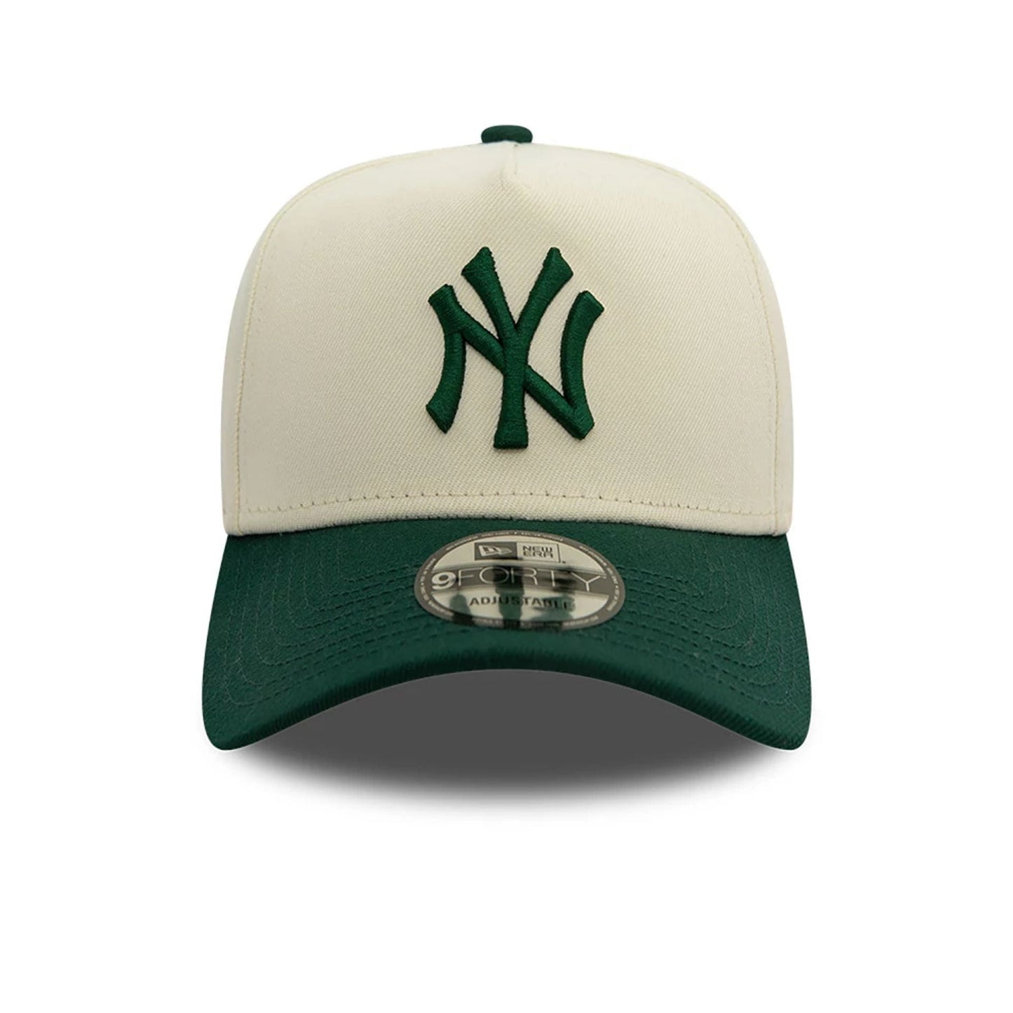 New York Yankees Chrome White And Dark Green 9FORTY A-Frame Adjustable Cap