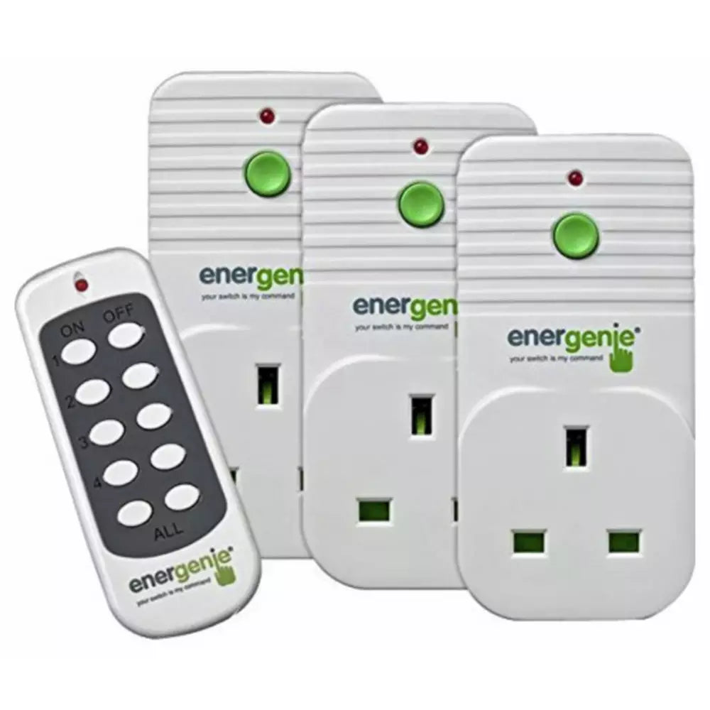 Energenie 3 Pack of Remote Controlled Plugs