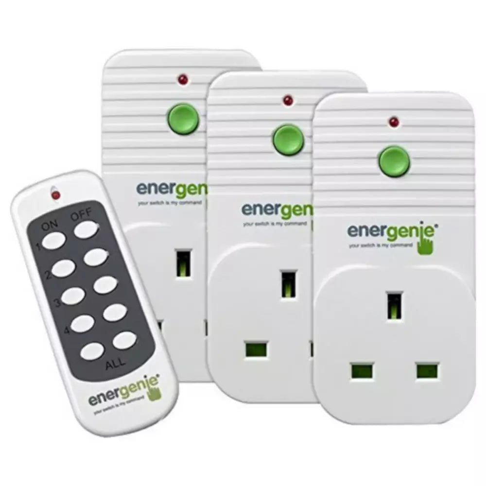 Energenie 3 Pack of Remote Controlled Plugs