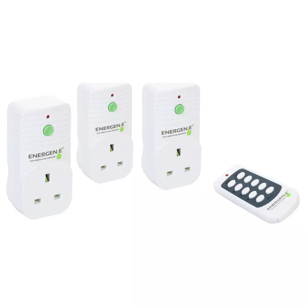 Energenie 3 Pack of Remote Controlled Plugs