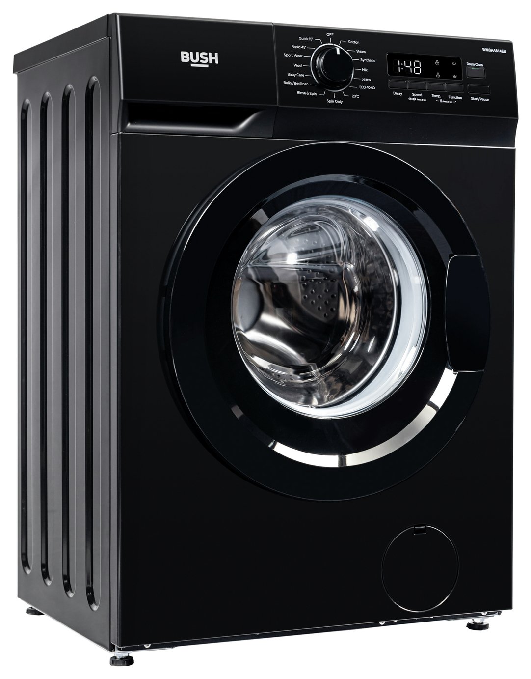 Bush WMSAA814EB 8KG 1400 Spin Washing Machine - Black