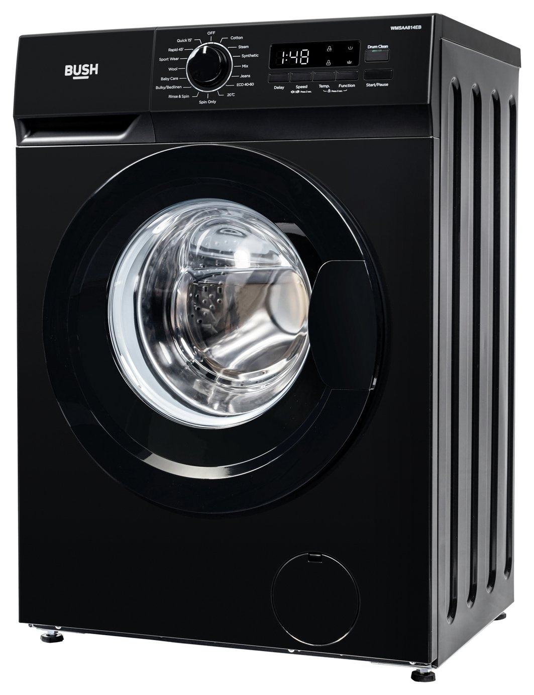 Bush WMSAA814EB 8KG 1400 Spin Washing Machine - Black