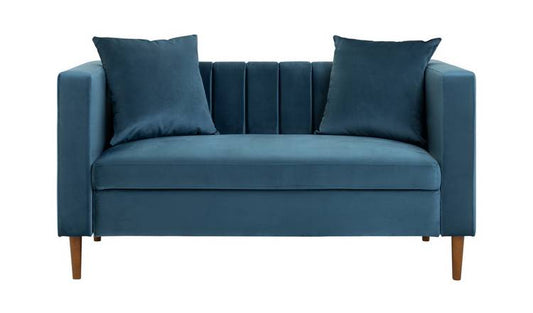 Argos Home Everly Velvet 2 Seater Sofa - Blue