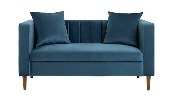 Argos Home Everly Velvet 2 Seater Sofa - Blue