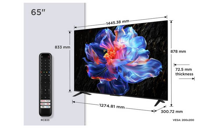 TCL 65 Inch 65V6C-UK Smart 4K UHD HDR LED TV