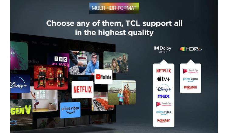 TCL 65 Inch 65V6C-UK Smart 4K UHD HDR LED TV