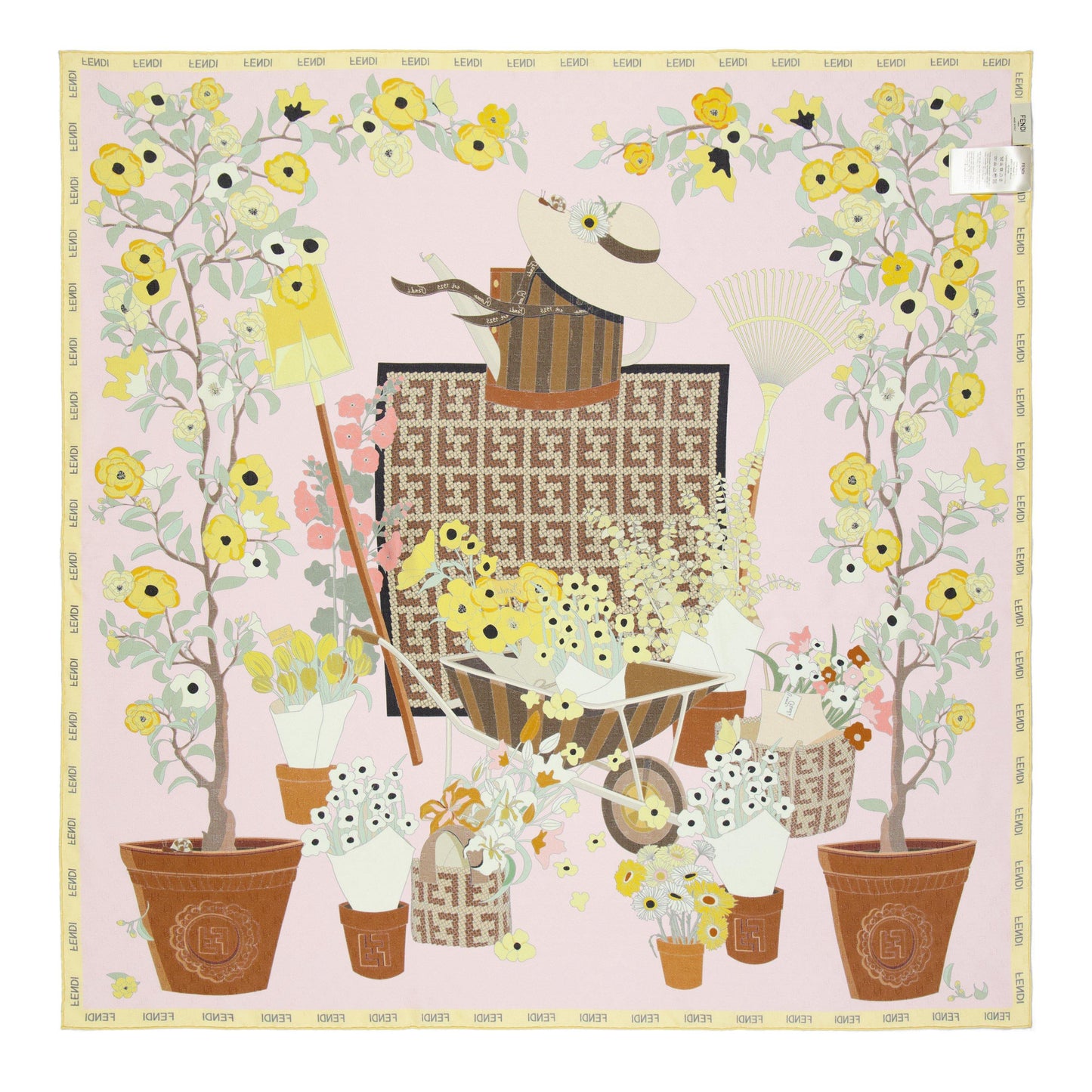 Fendi Women's Grdn Foulard Silk Scarves