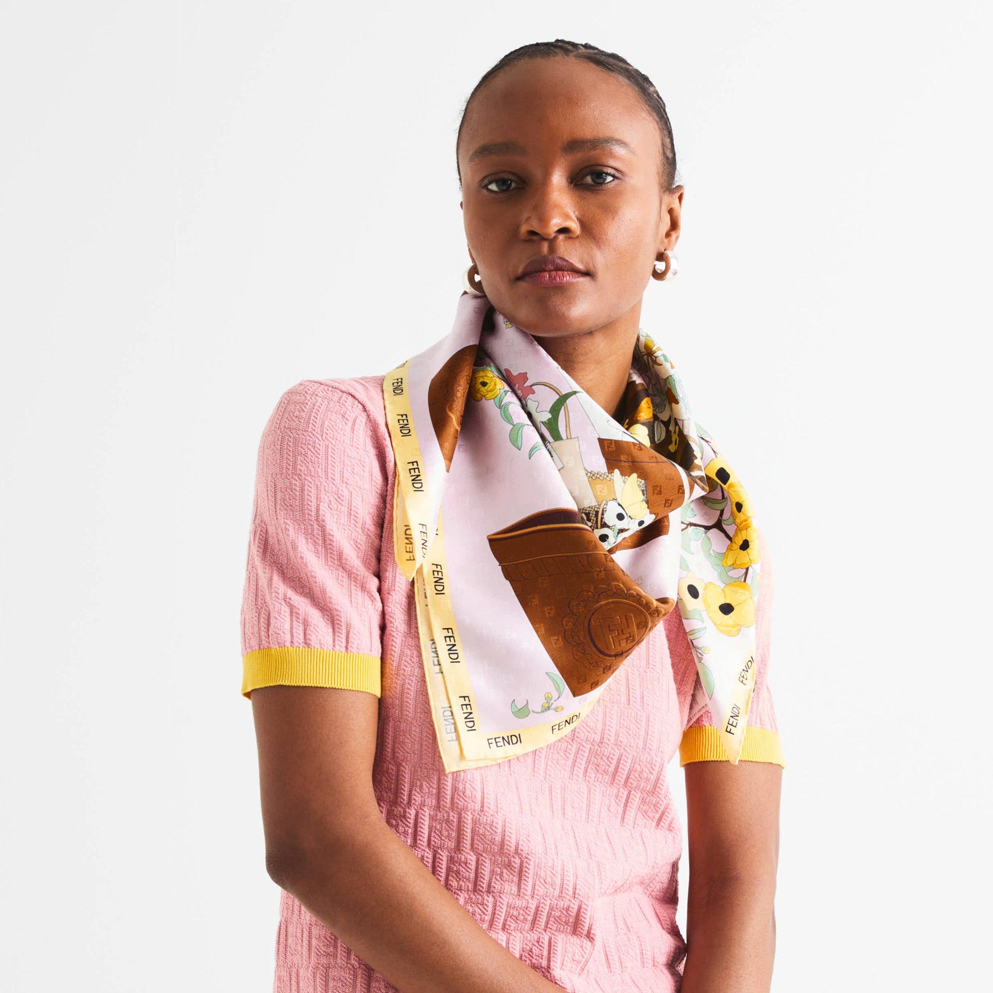 Fendi Women's Grdn Foulard Silk Scarves