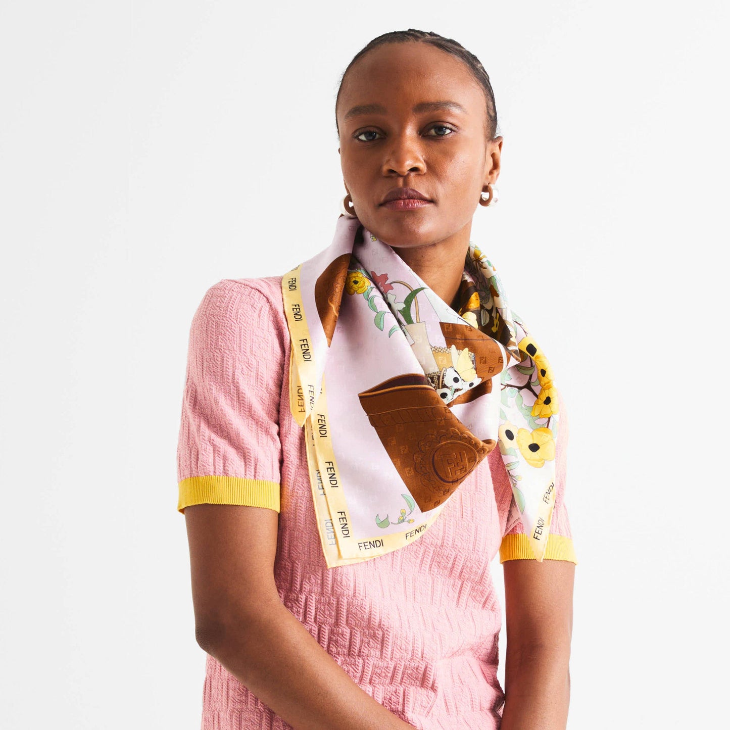 Fendi Women's Grdn Foulard Silk Scarves
