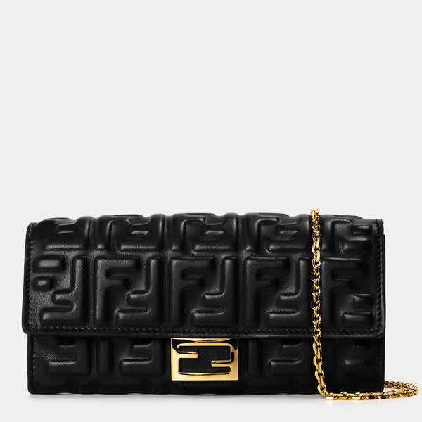 Fendi Womens Baguette Continental Wallet On Chain