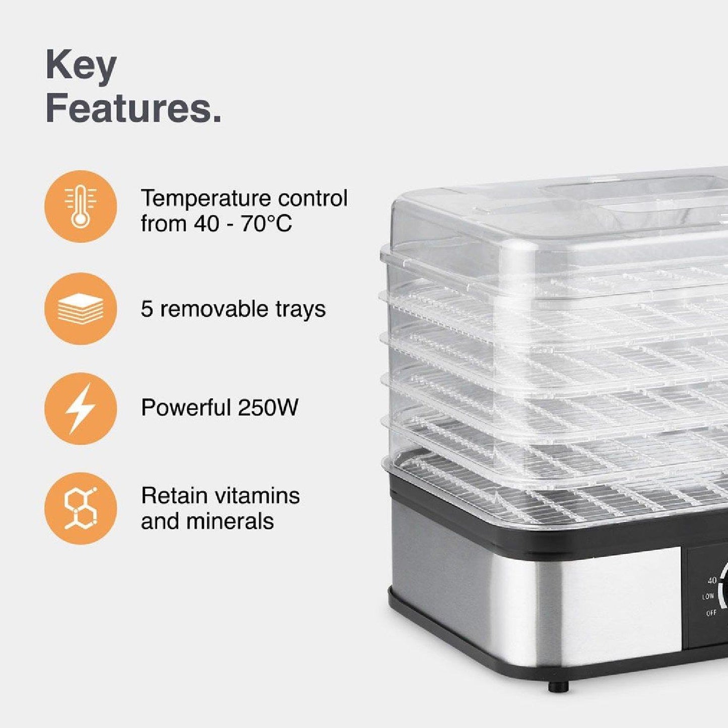 VonShef - 5 Tray Dehydrator