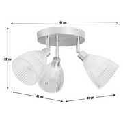 Argos Home Steel 3 Lights Ribbed Spotlights - Chrome