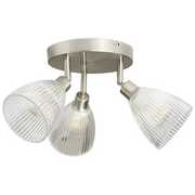 Argos Home Steel 3 Lights Ribbed Spotlights - Chrome