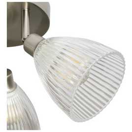 Argos Home Steel 3 Lights Ribbed Spotlights - Chrome