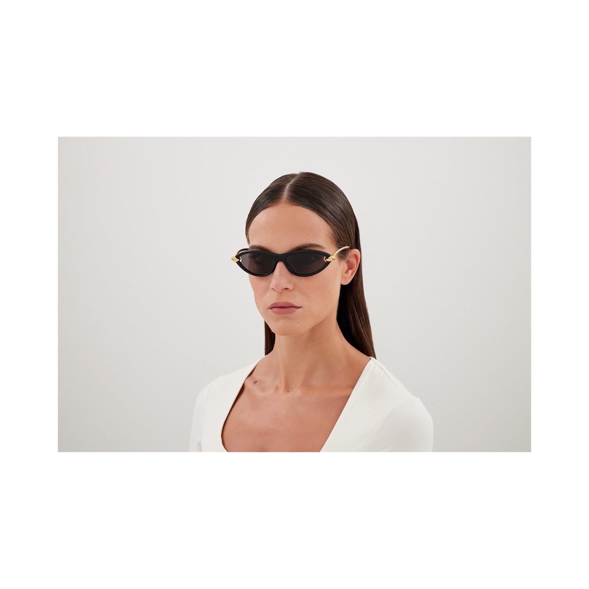 Bottega Veneta Womens BV1390S Cat Eye Sunglasses
