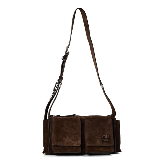 Miu Miu Utilitaire suede shoulder bag
