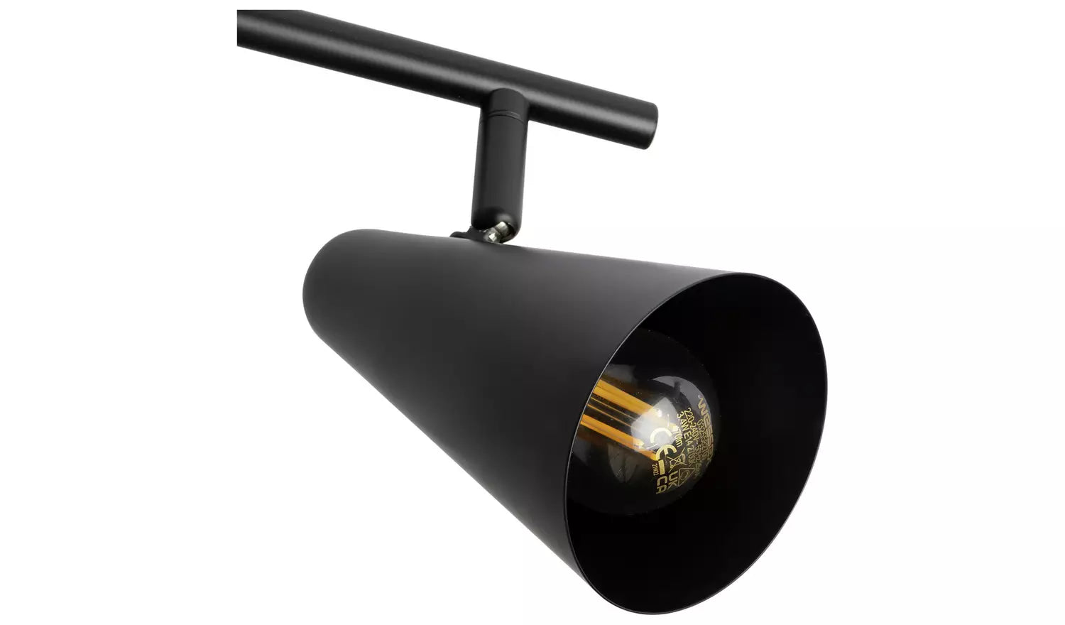 Habitat Steel 4 Lights Spotlight Bar - Black