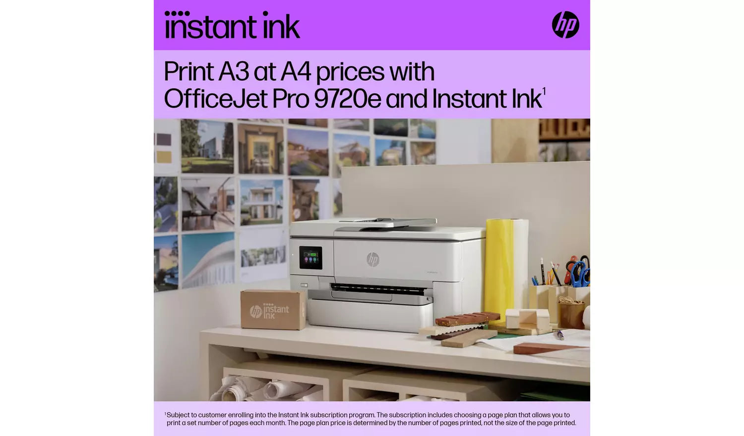 HP OfficeJet Pro 9720e A3 AiO Printer & 3 months Instant Ink
