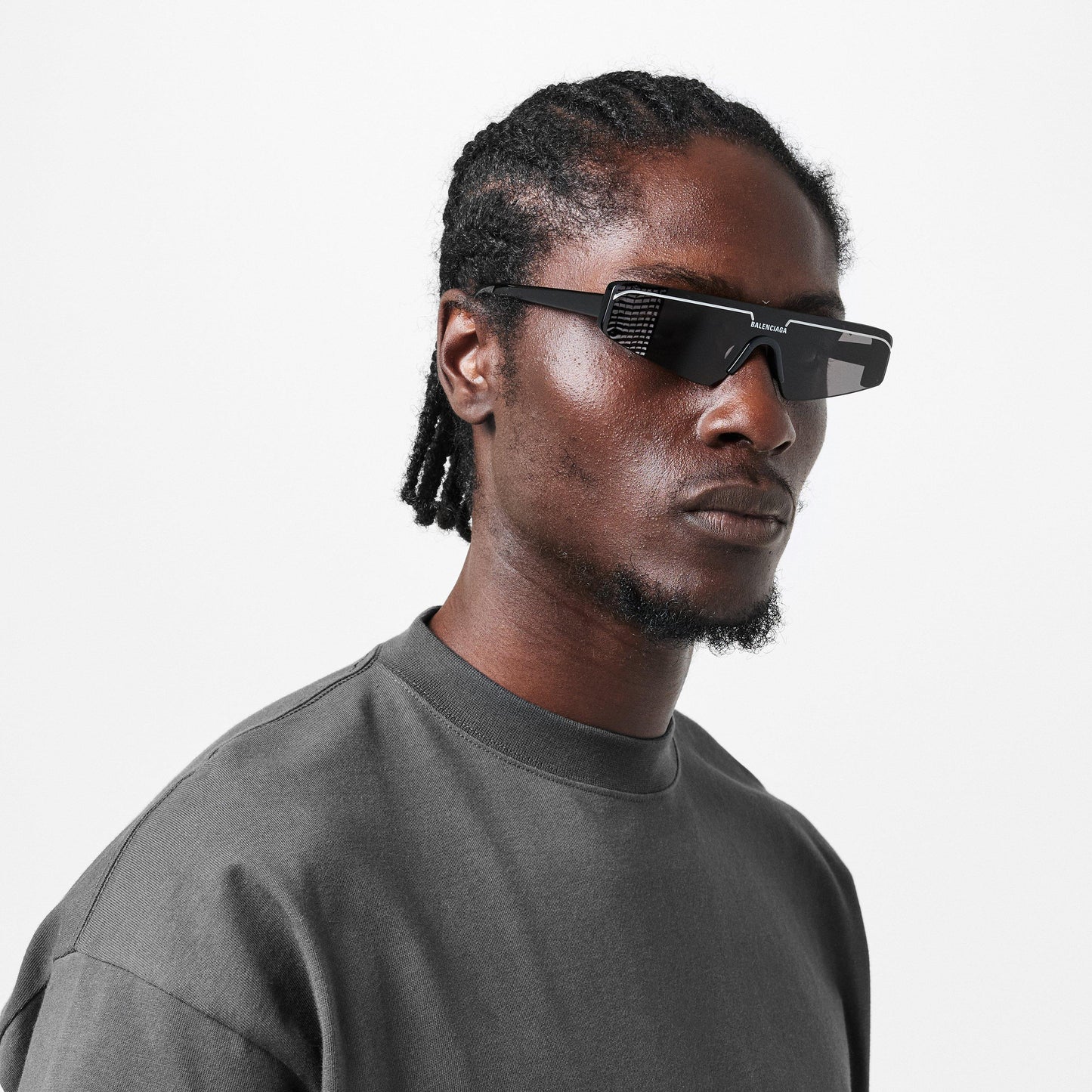 Balenciaga Rectangle Logo Sunglasses