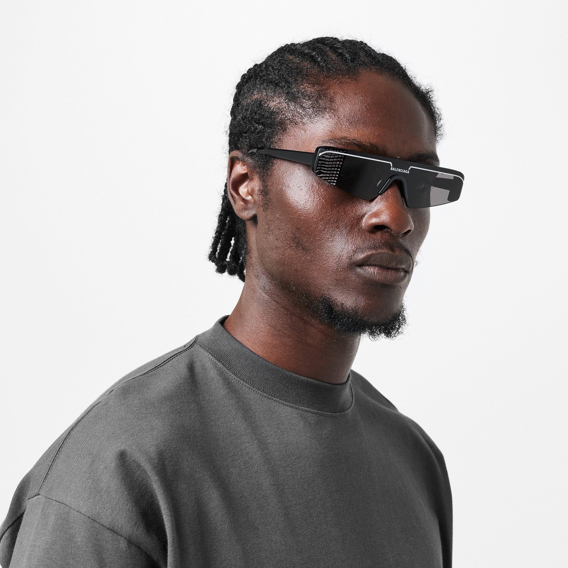 Balenciaga Rectangle Logo Sunglasses