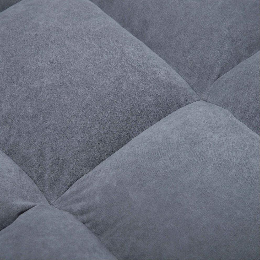 Armchair and Ottoman Set with Footstool Grey