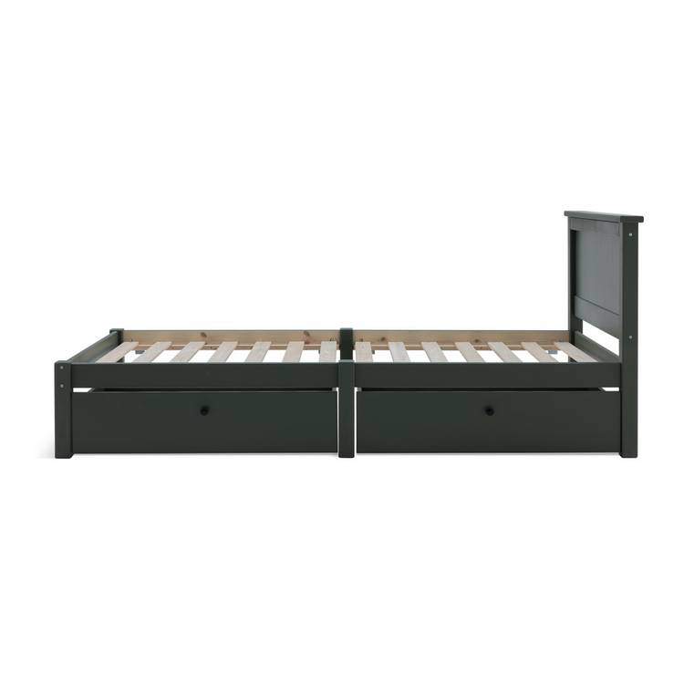 Habitat Brooklyn Single Bed Frame and Drawer - Green