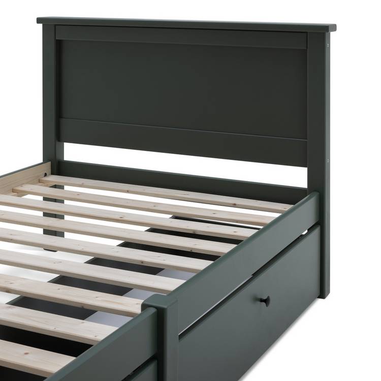 Habitat Brooklyn Single Bed Frame and Drawer - Green