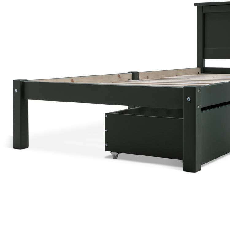 Habitat Brooklyn Single Bed Frame and Drawer - Green