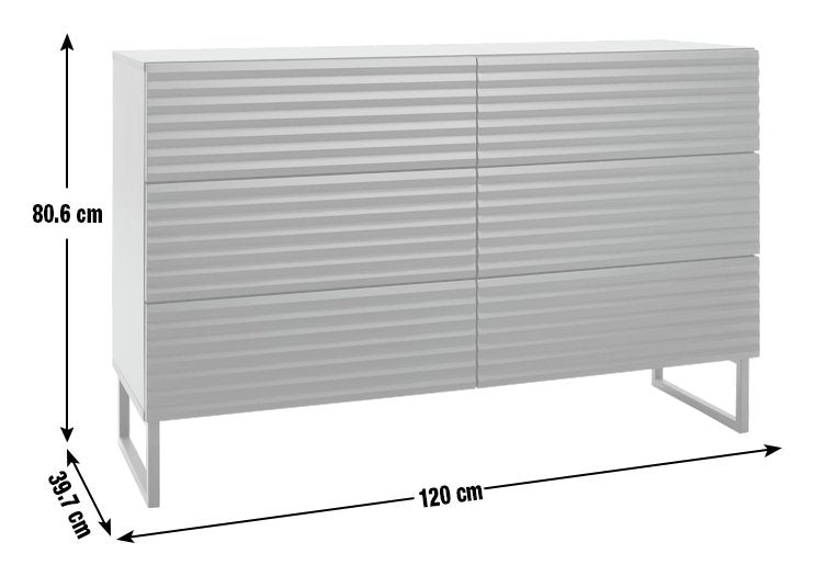 Habitat Cairo 6 Drawer Chest - Black