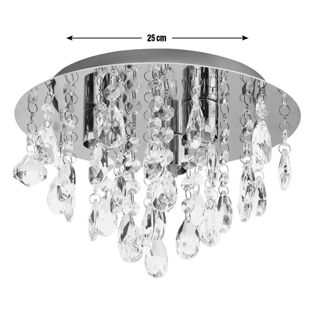Argos Home Ivy Glass Droplet Ceiling Light - Chrome