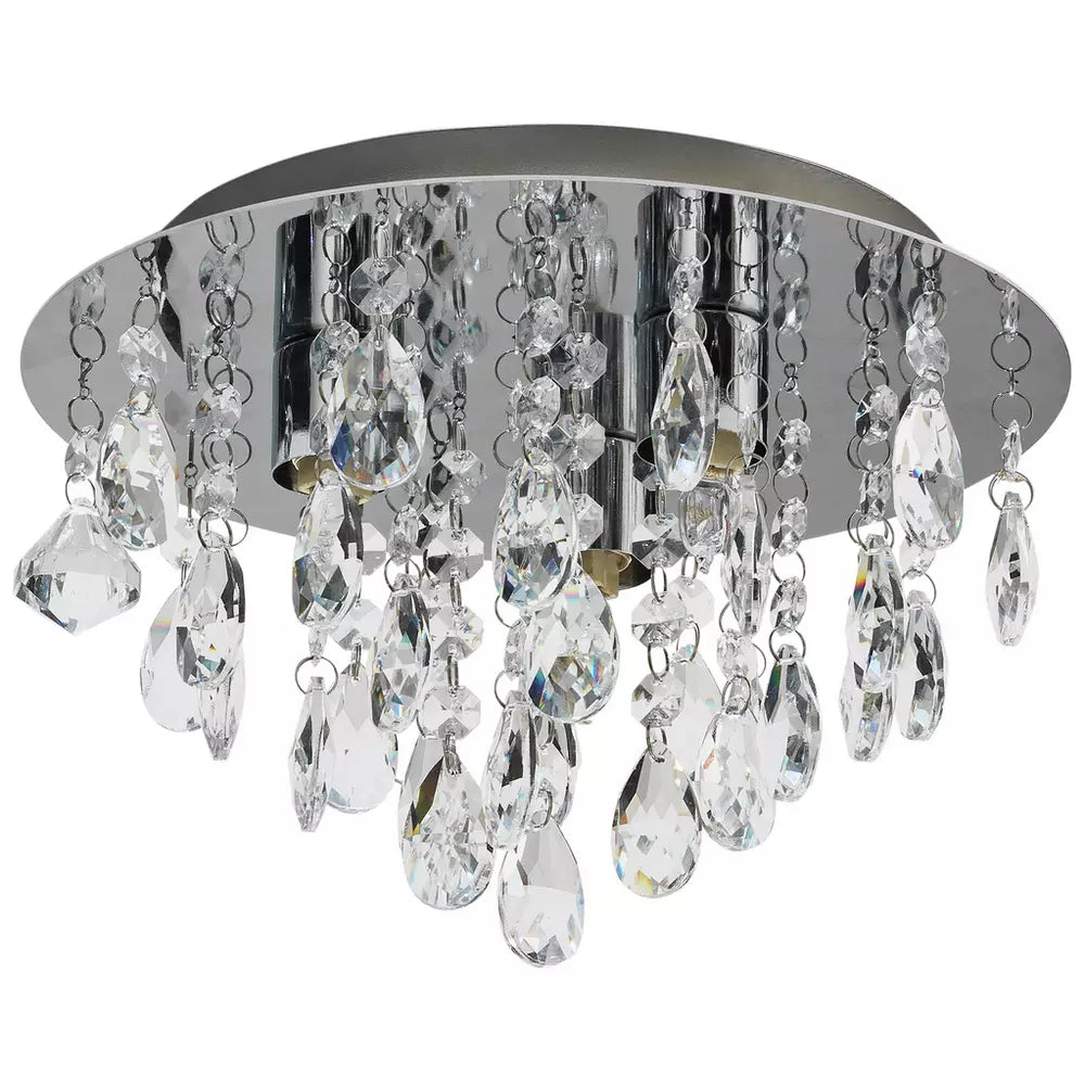 Argos Home Ivy Glass Droplet Ceiling Light - Chrome