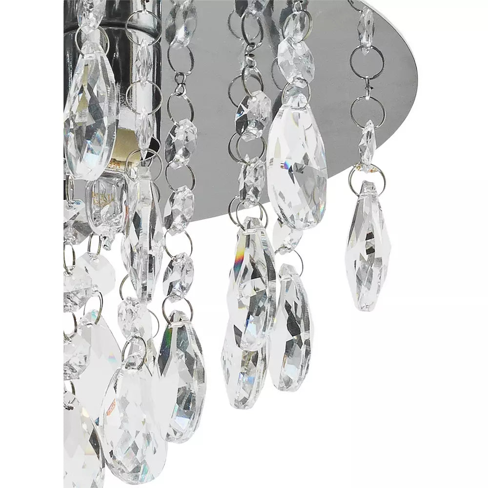 Argos Home Ivy Glass Droplet Ceiling Light - Chrome